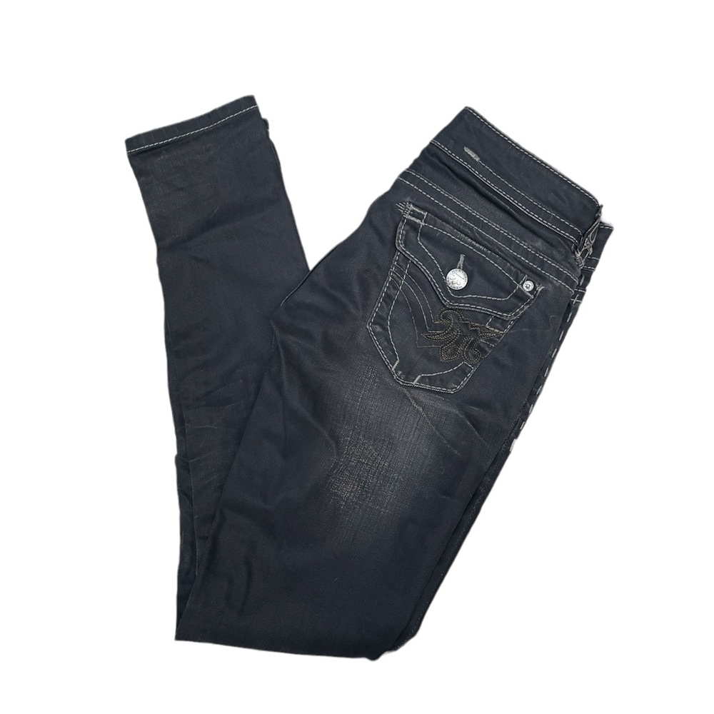MEK DNM dark gray bulgan cigarette ankle  low rise skinny jeans size 27/34